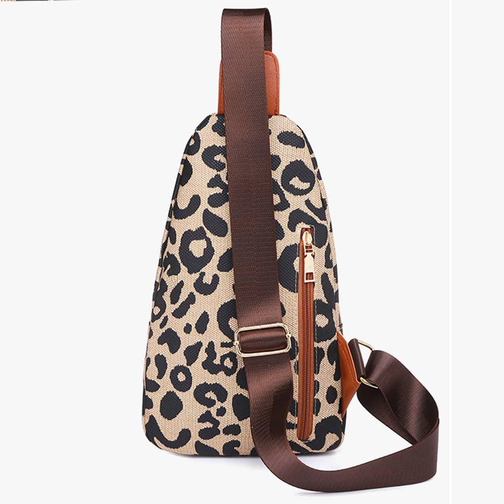 Leopard Print Waterproof Crossbody Bag