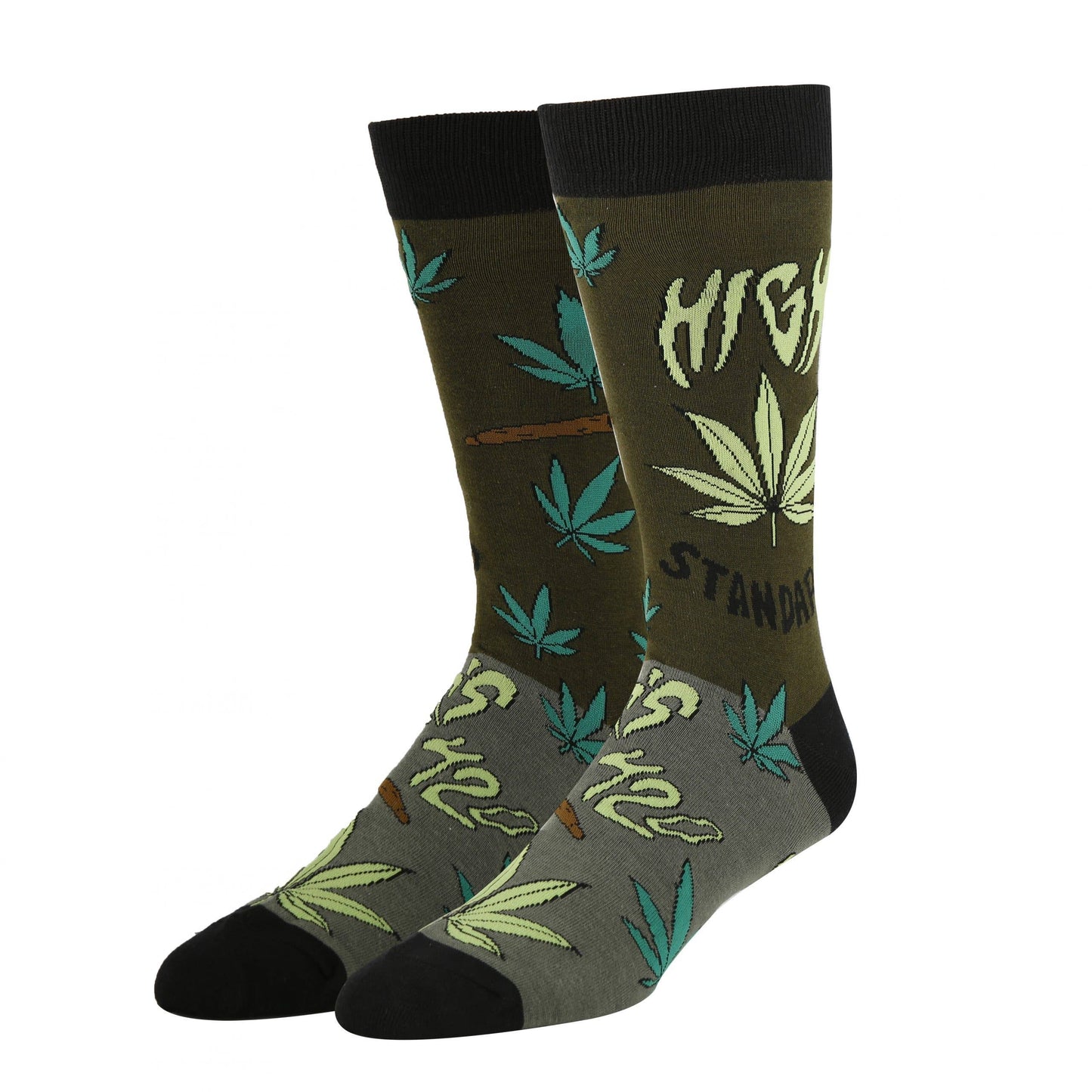 High Standards | Men's Funny Novelty Weed Crew Socks