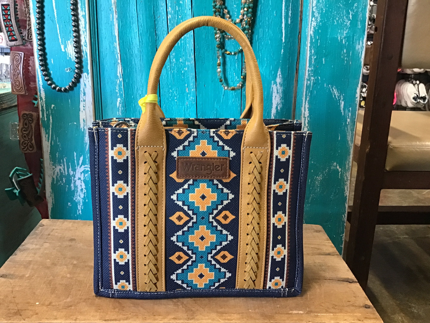 Wrangler Aztec Dual Sided Print Canvas Crossbody