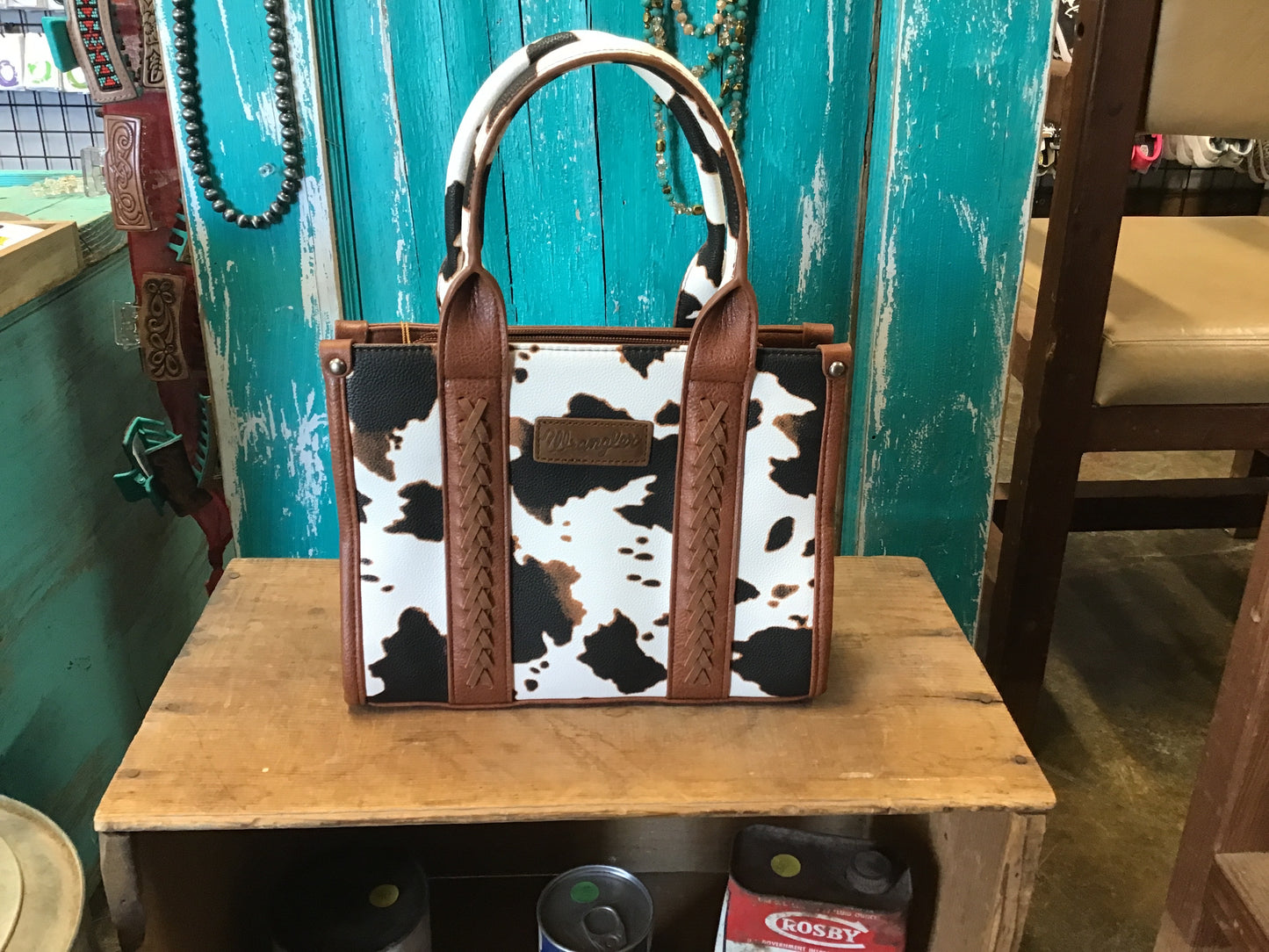 Wrangler Aztec Dual Sided Print Canvas Crossbody