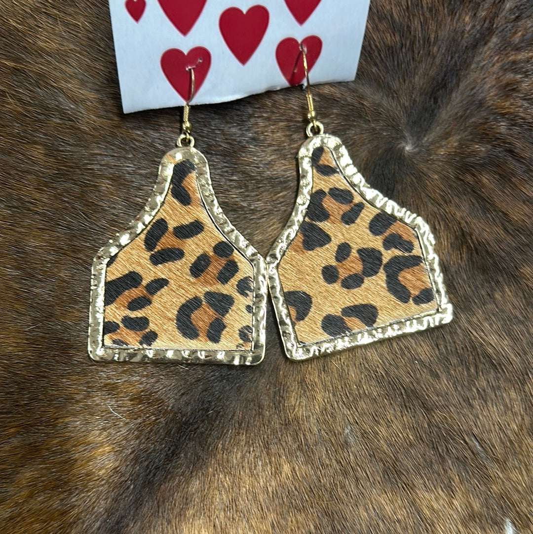 Cow Tag Earrings