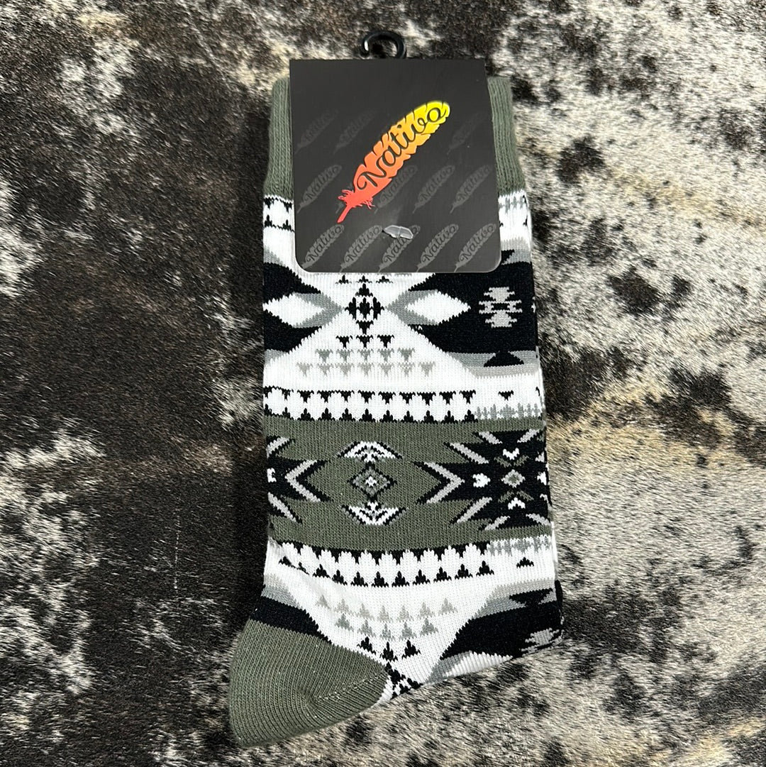 Nativo Aztec Crew Socks