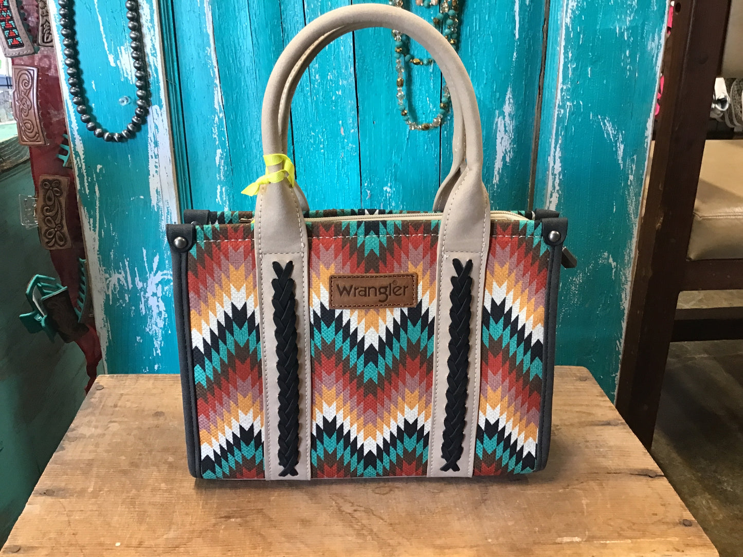 Wrangler Aztec Dual Sided Print Canvas Crossbody