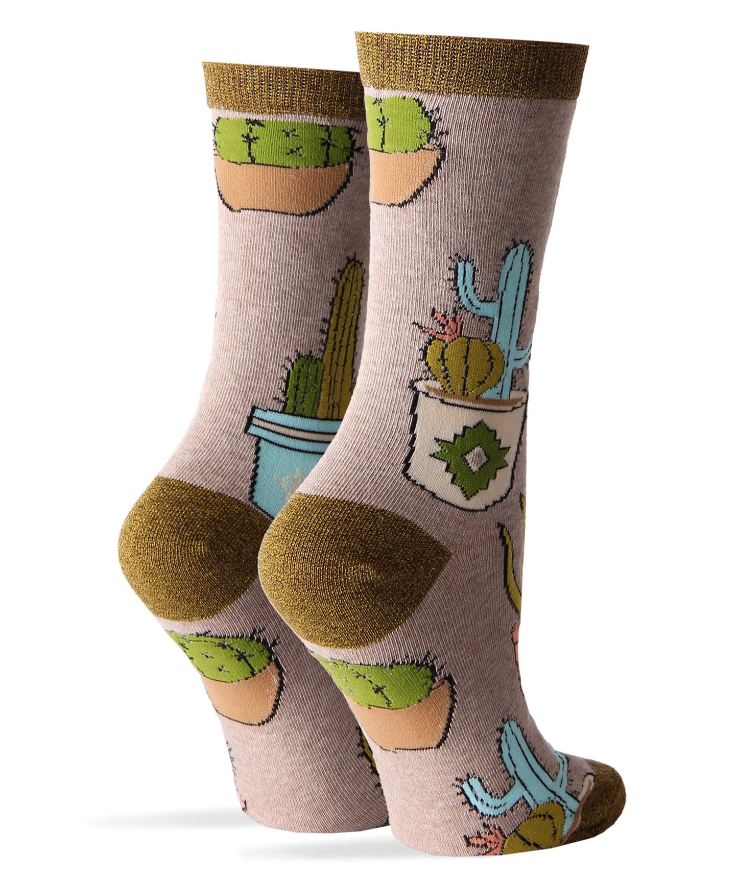 Cactus Hugs | Women's Western Premium Cotton Crew Socks