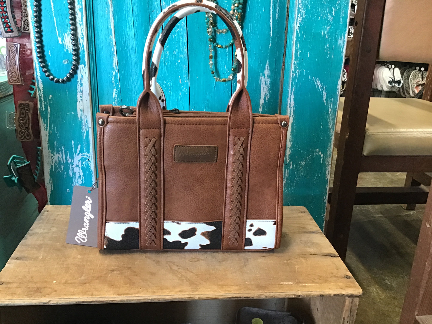 Wrangler Aztec Dual Sided Print Canvas Crossbody