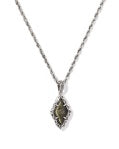 KENDRA SCOTT ADELINE SHORT PENDANT NECKLACE VINTAGE SILVER