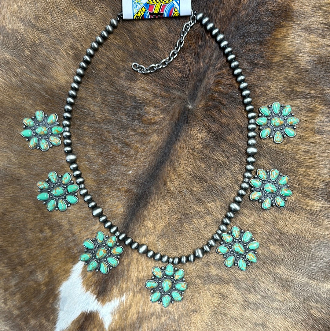 Stone Floral Necklace