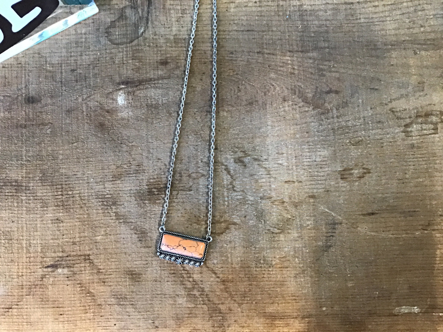 Orange Bar Necklace