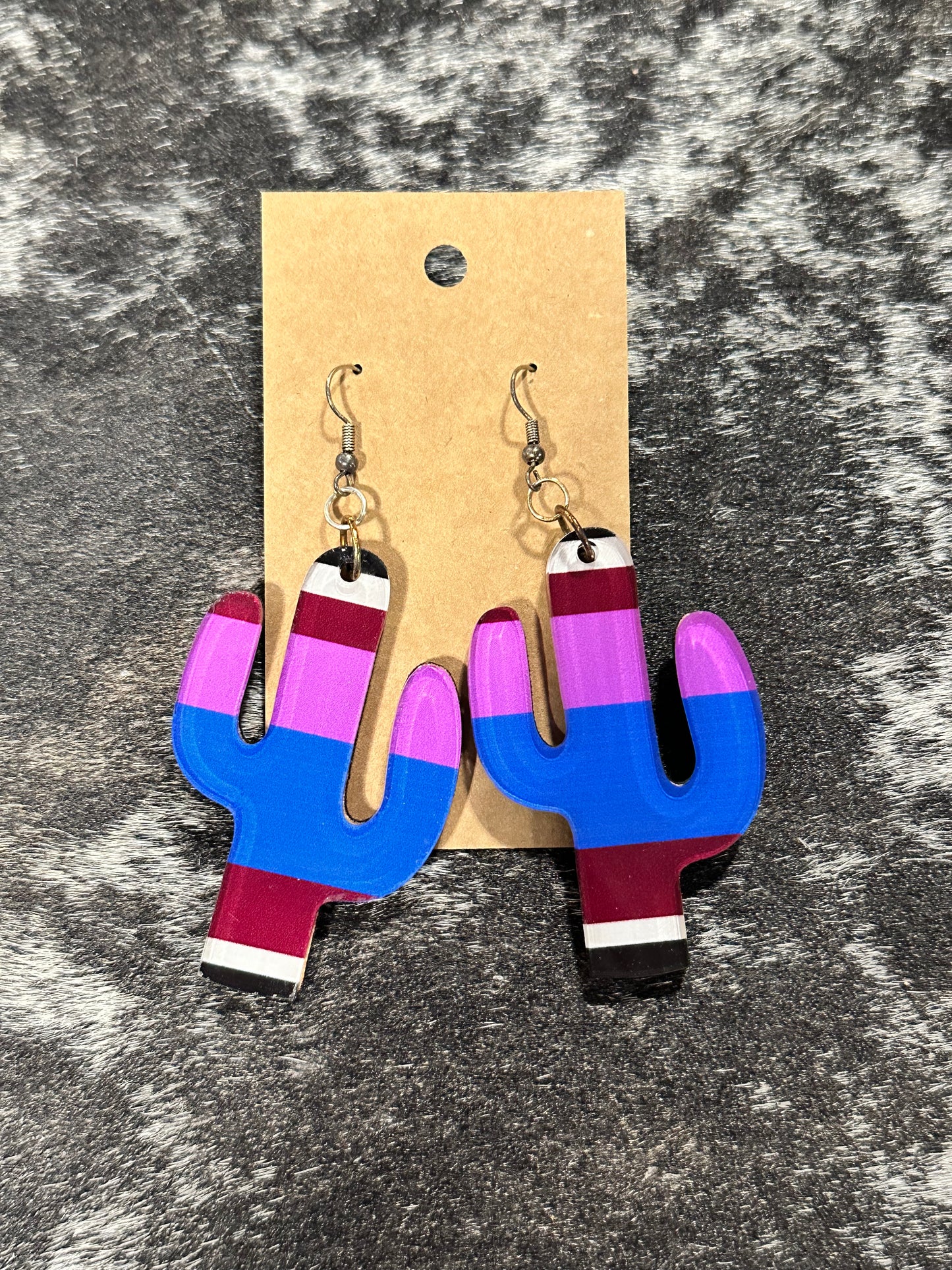 Serape Cactus Earrings