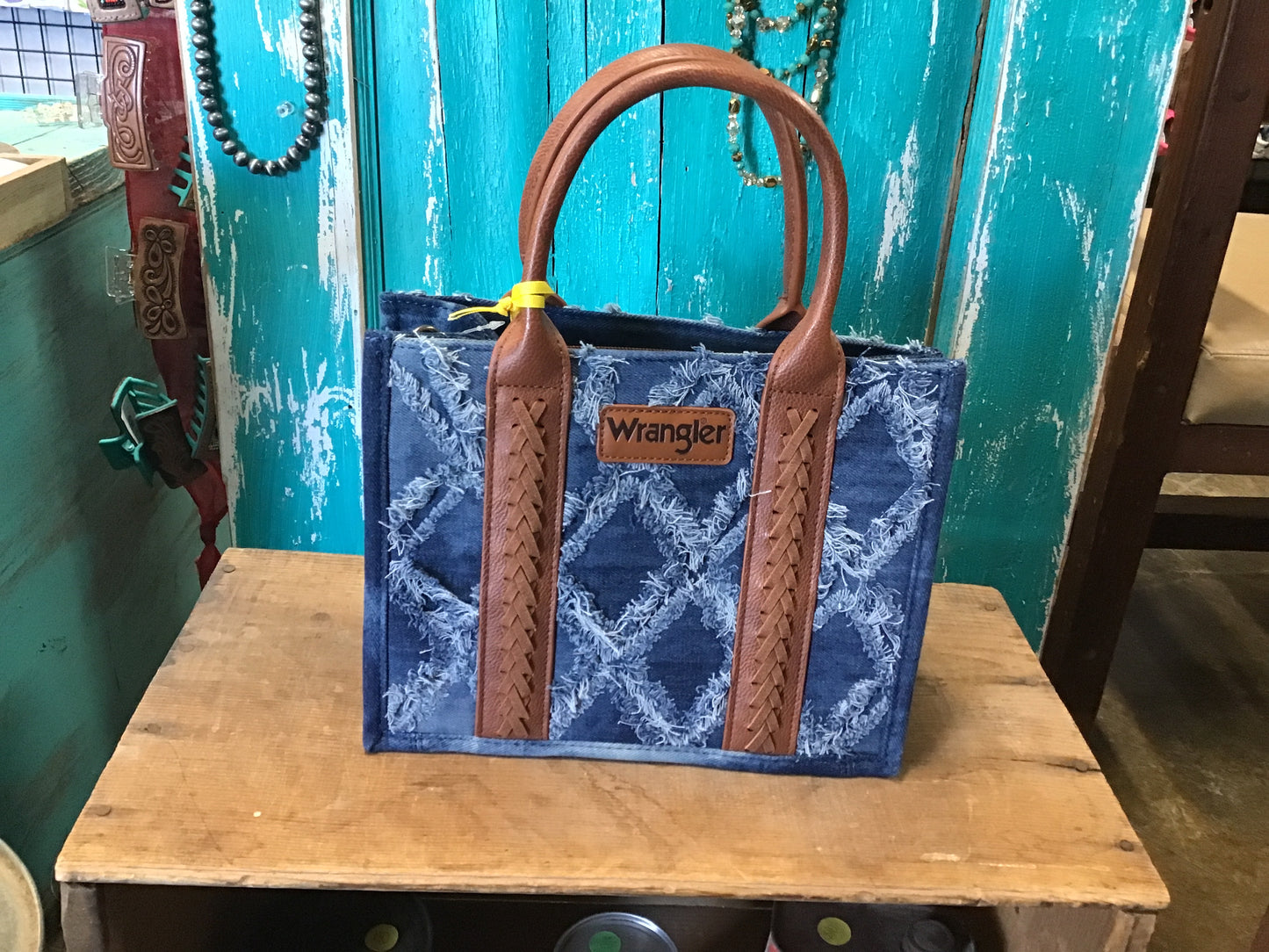 Wrangler Aztec Dual Sided Print Canvas Crossbody