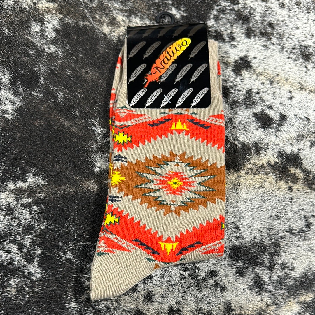 Nativo Aztec Crew Socks