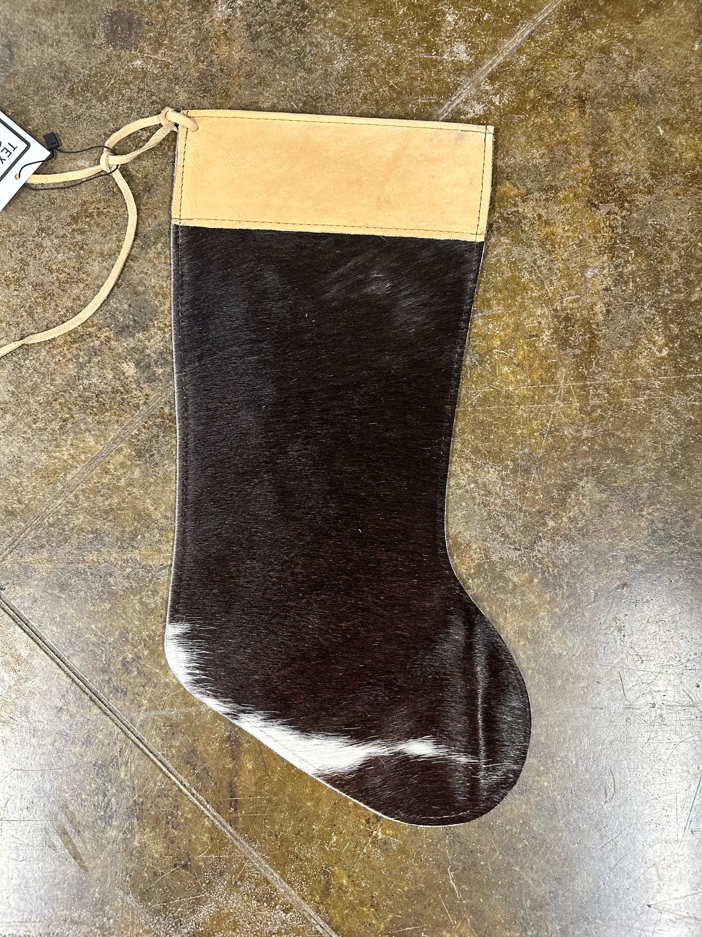 Cowhide Christmas Stockings