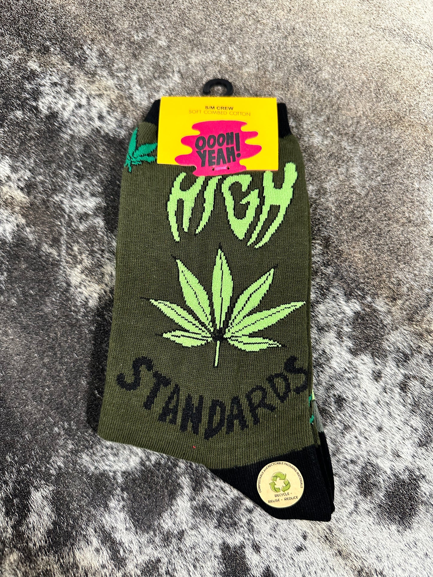 Oooh Yeah! Unisex Crew Socks Small