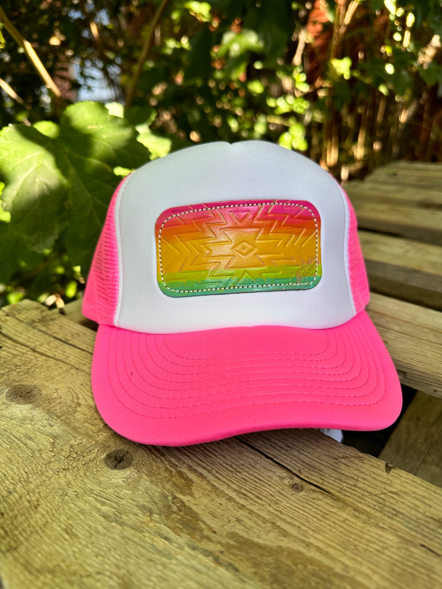 McIntire Hot Pink Aztec Cap