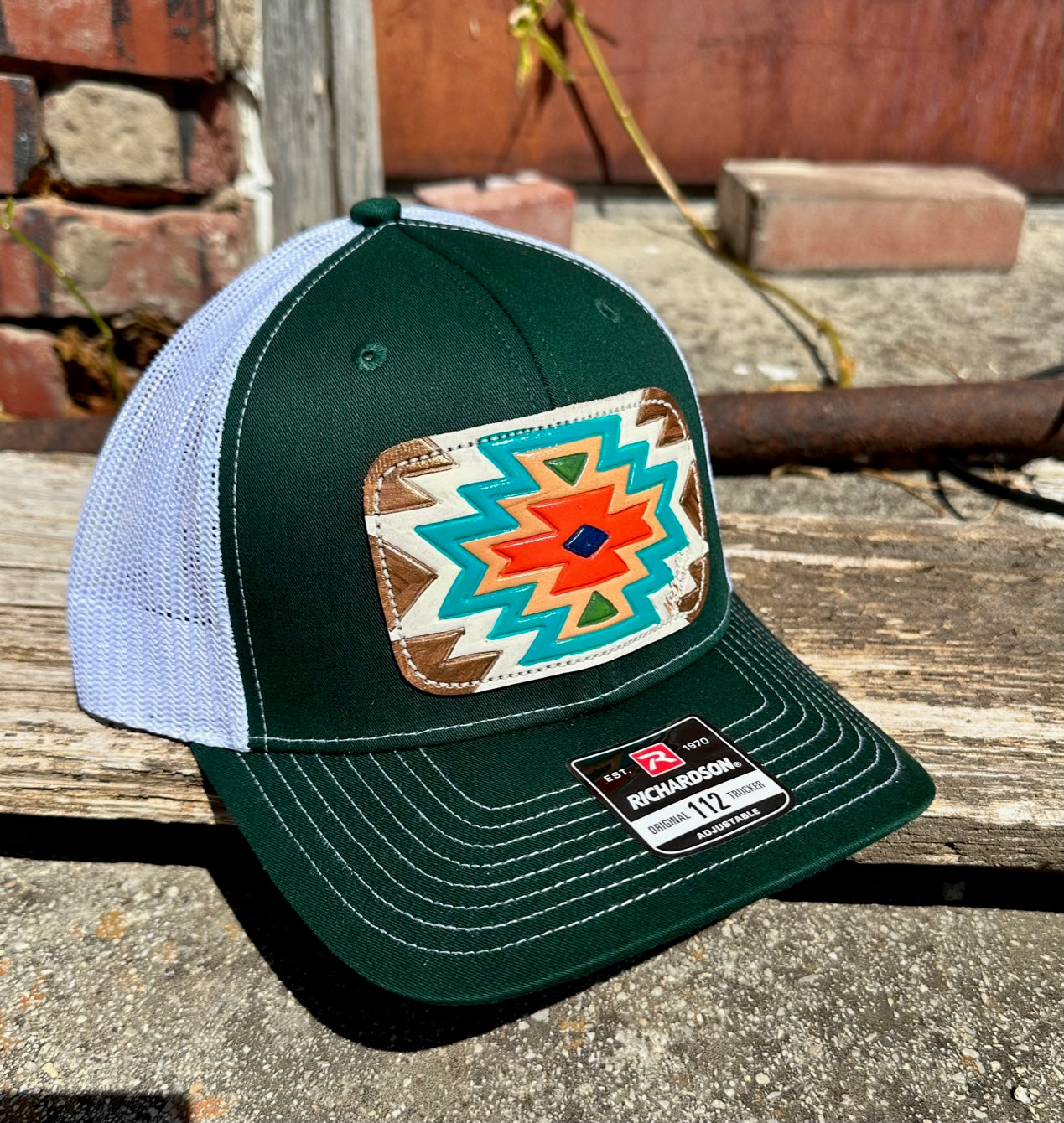 McIntire Hunter Green/White Aztec