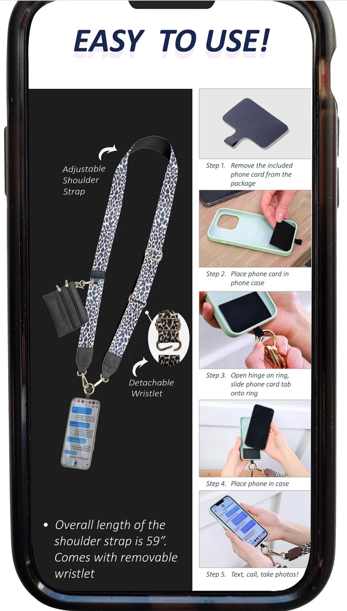Save the Girls Clip and Go Phone Strap