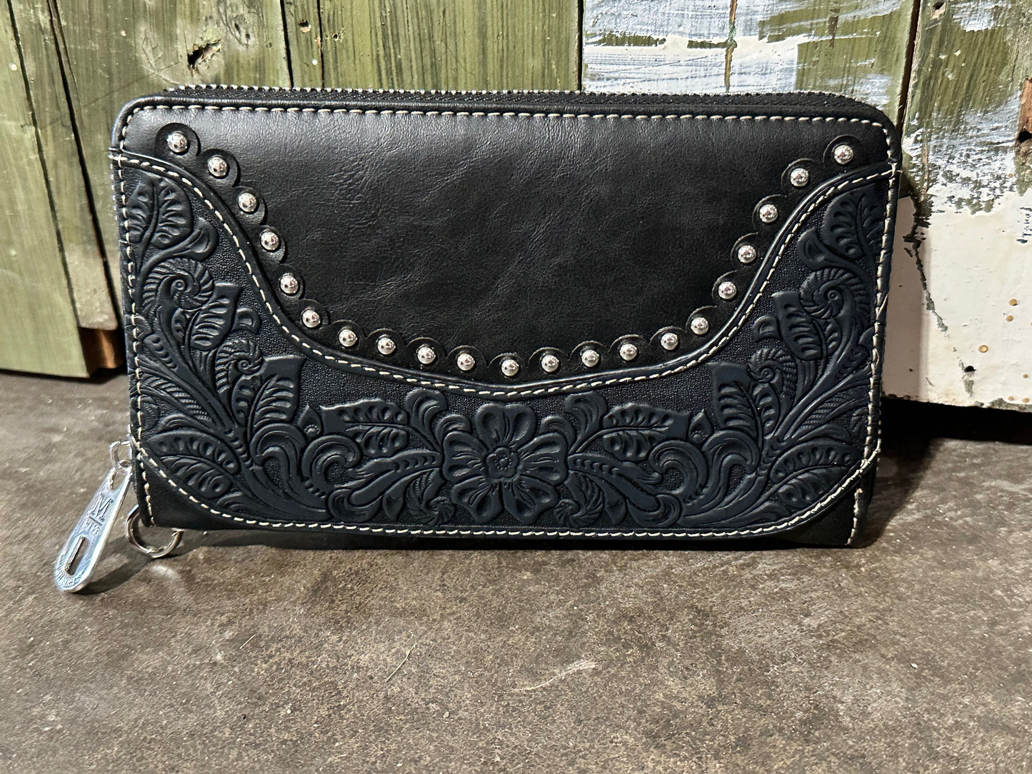 Montana West Black Stamped Wallet