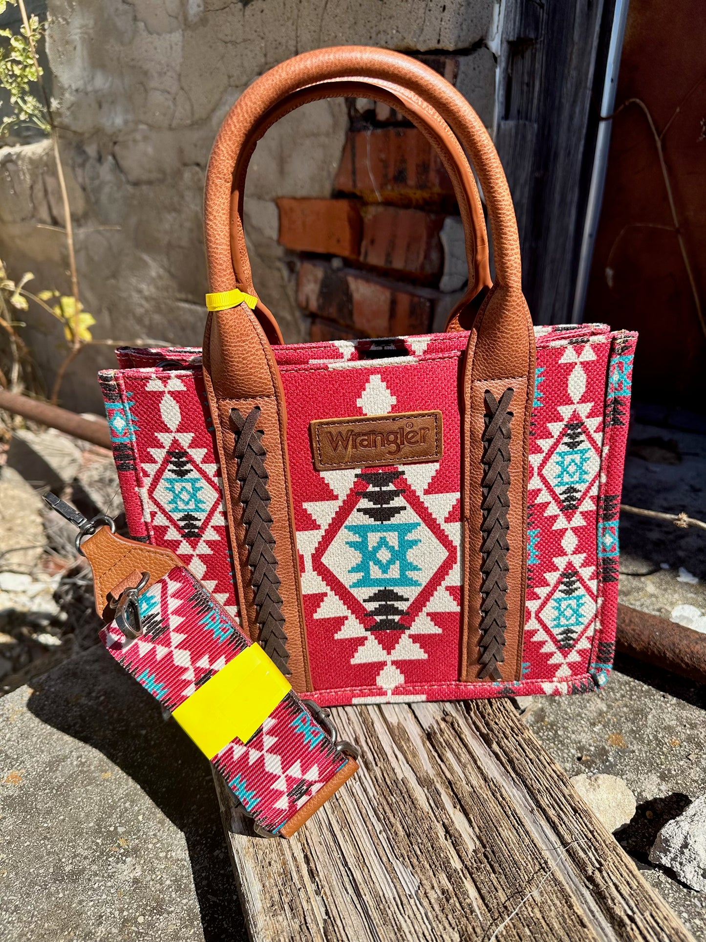 Wrangler Aztec Dual Sided Print Canvas Crossbody