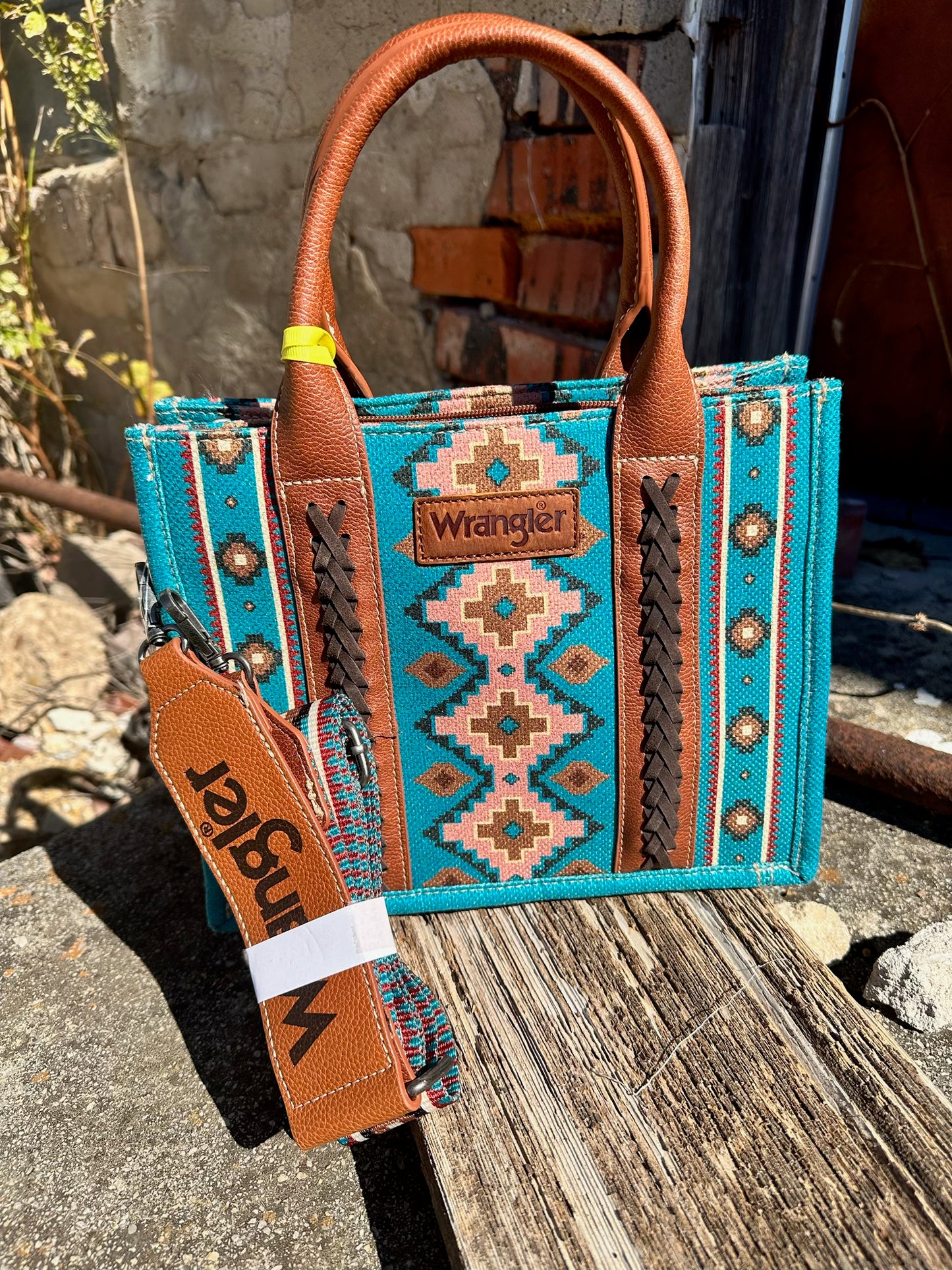Wrangler Aztec Dual Sided Print Canvas Crossbody