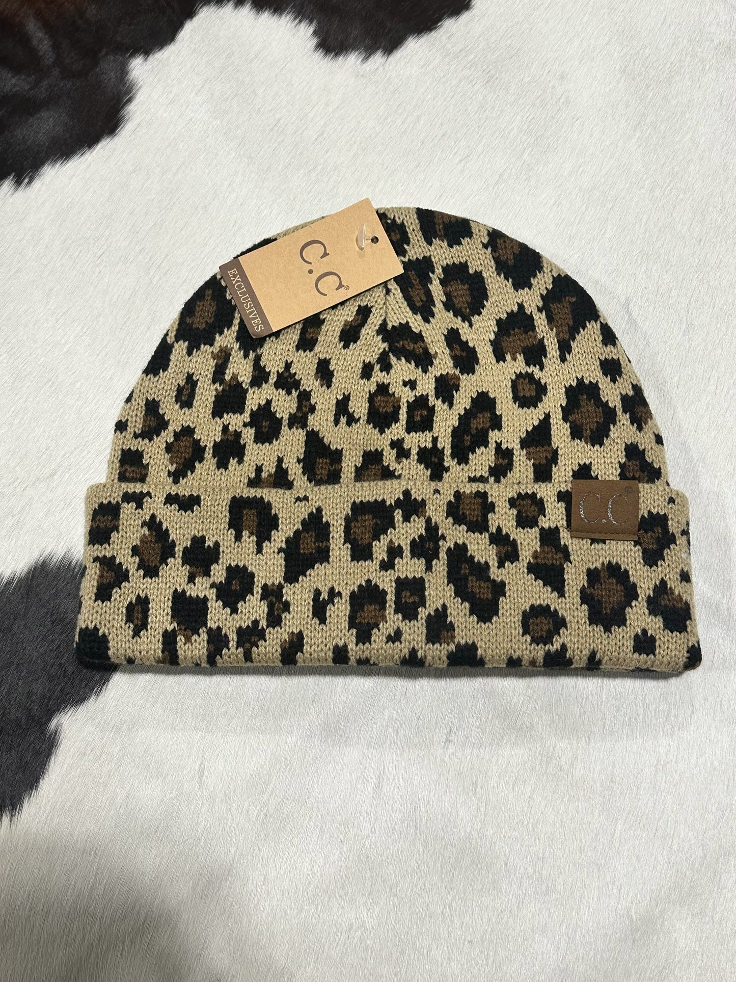 Leopard Print CC Beanie