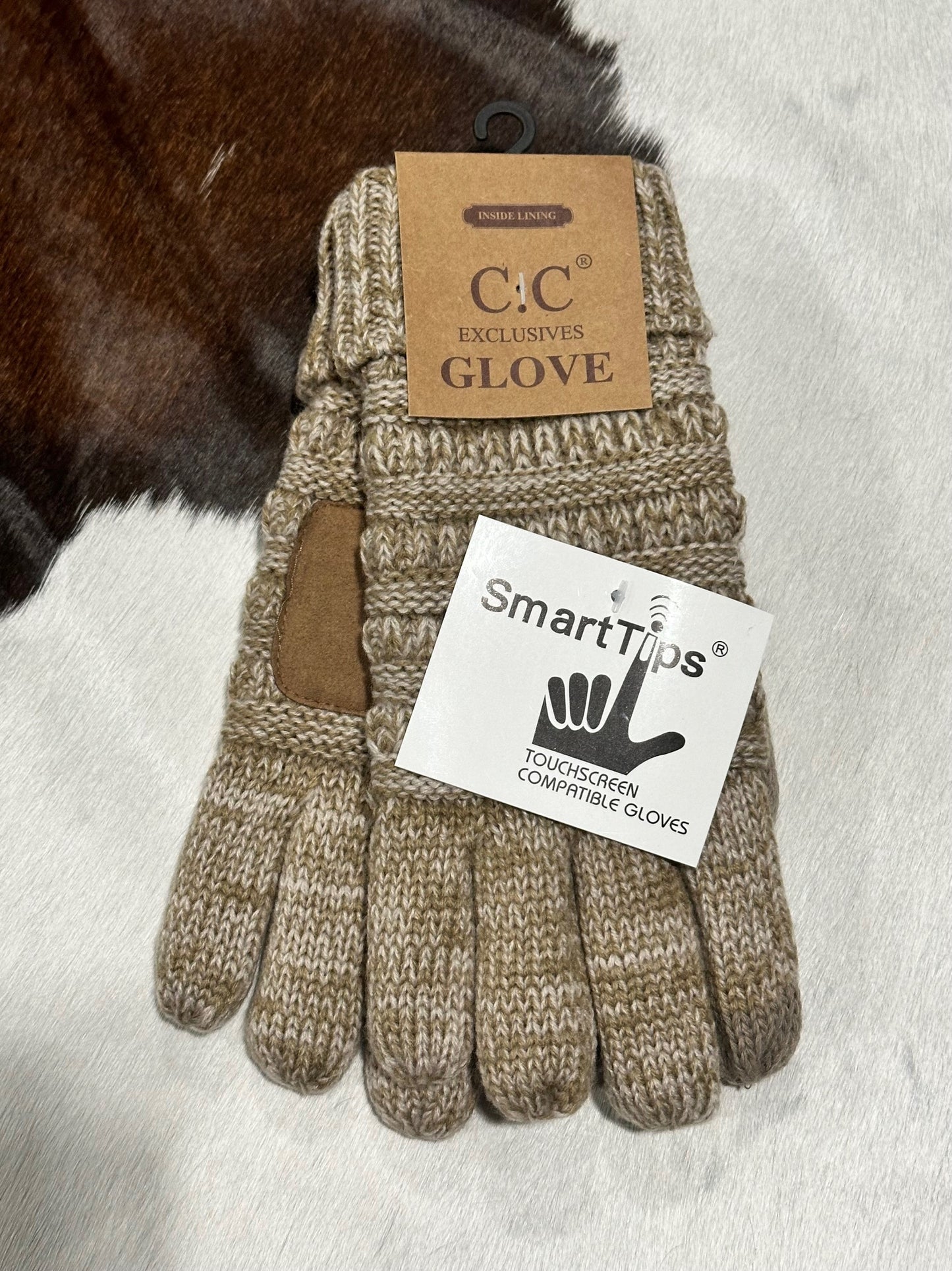 Two Tone Ribbed Lined CC Glove