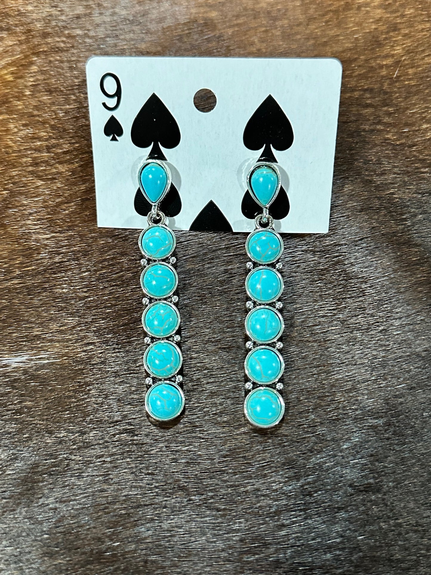 Single Bar Turquoise Earrings