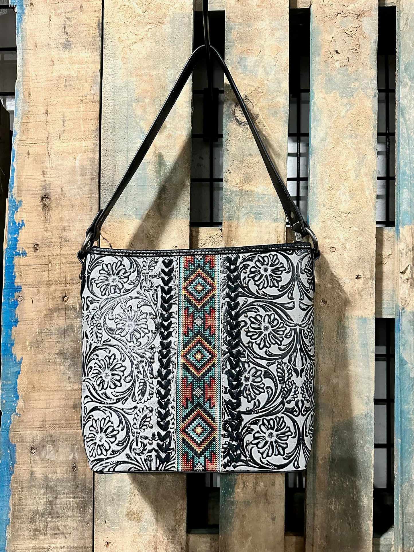 Montana West Tooled Collection Concealed Carry Hobo MW1142G-918BK