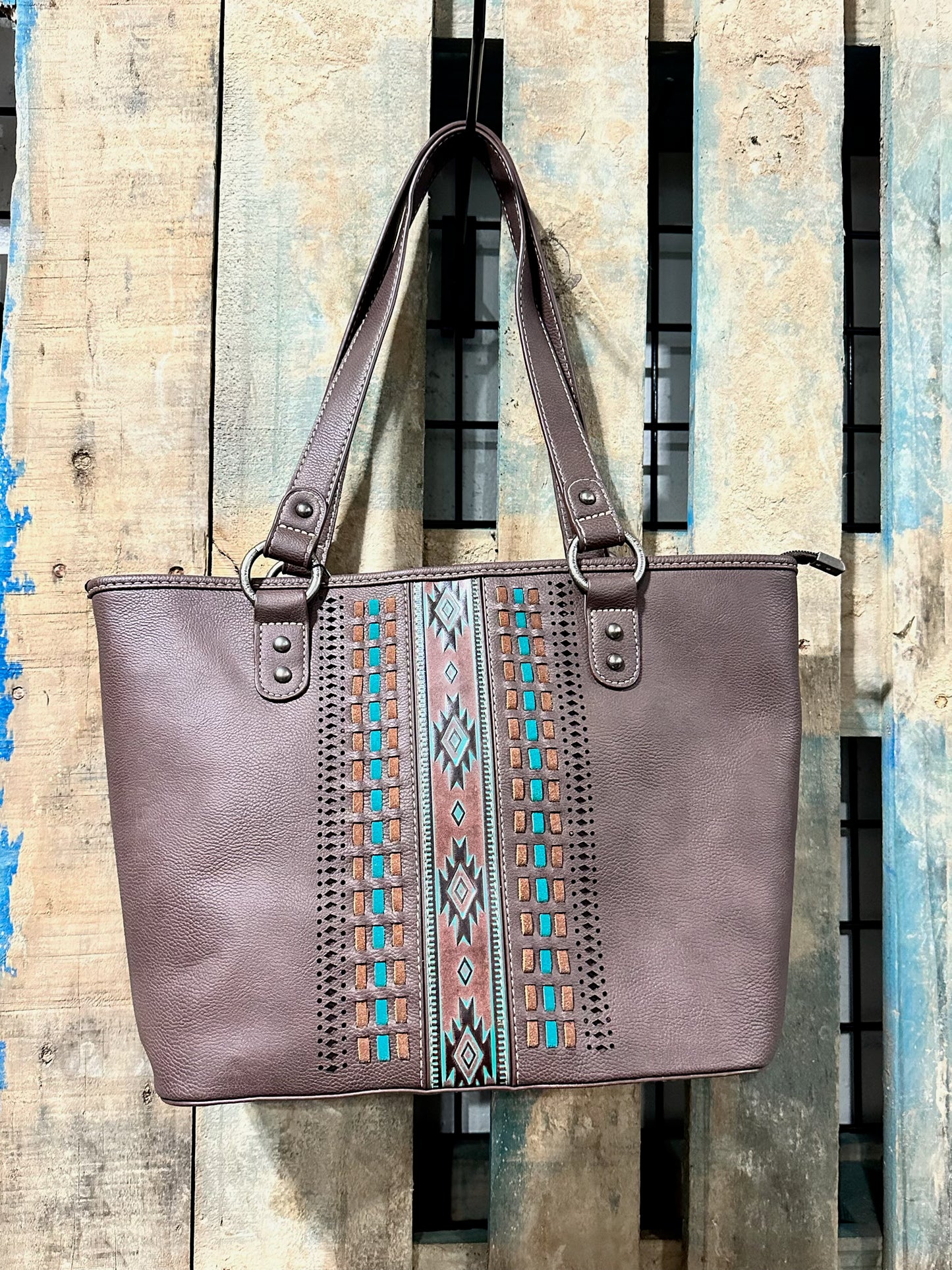 Montana West Aztec Embossed Collection Concealed Carry Tote MW1153G-8317CF
