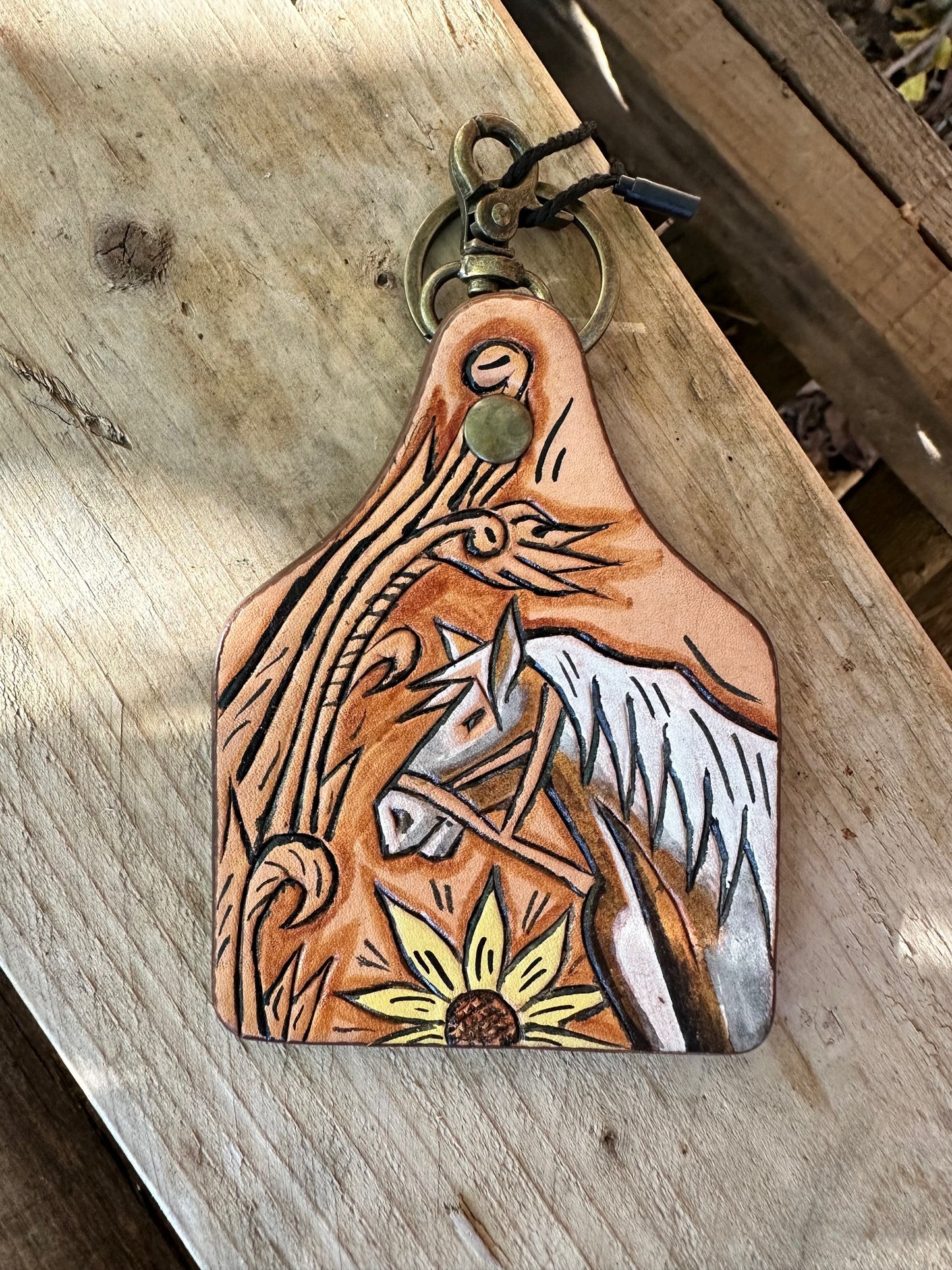 American Darling Key Ring Cowtag ADKRM112