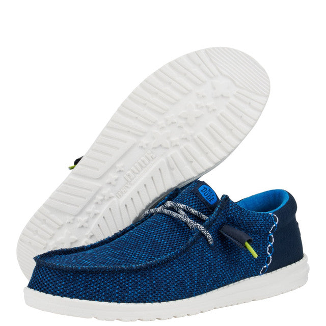 HEY DUDE WALLY FUNK OPEN MESH BLUE/WHITE
