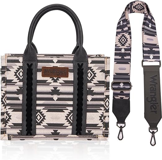 Wrangler Aztec Dual Sided Print Canvas Crossbody