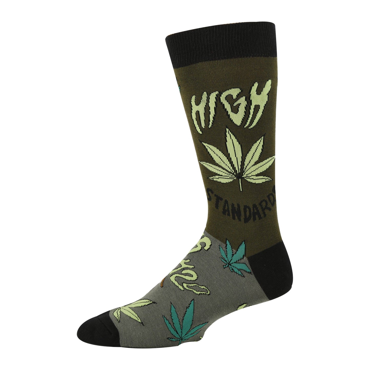 High Standards | Men's Funny Novelty Weed Crew Socks