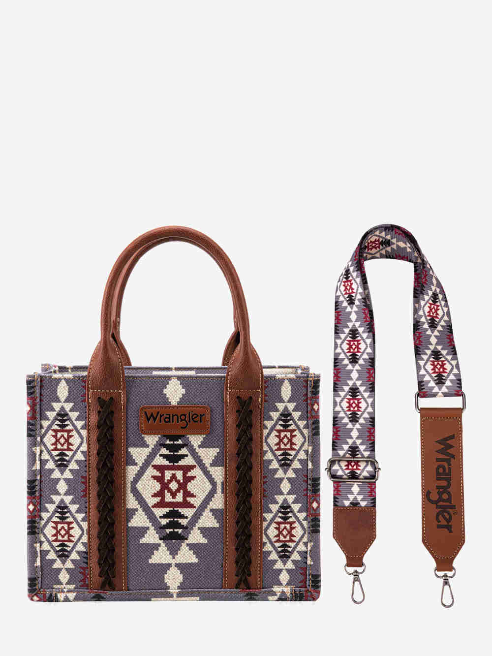 Wrangler Aztec Dual Sided Print Canvas Crossbody