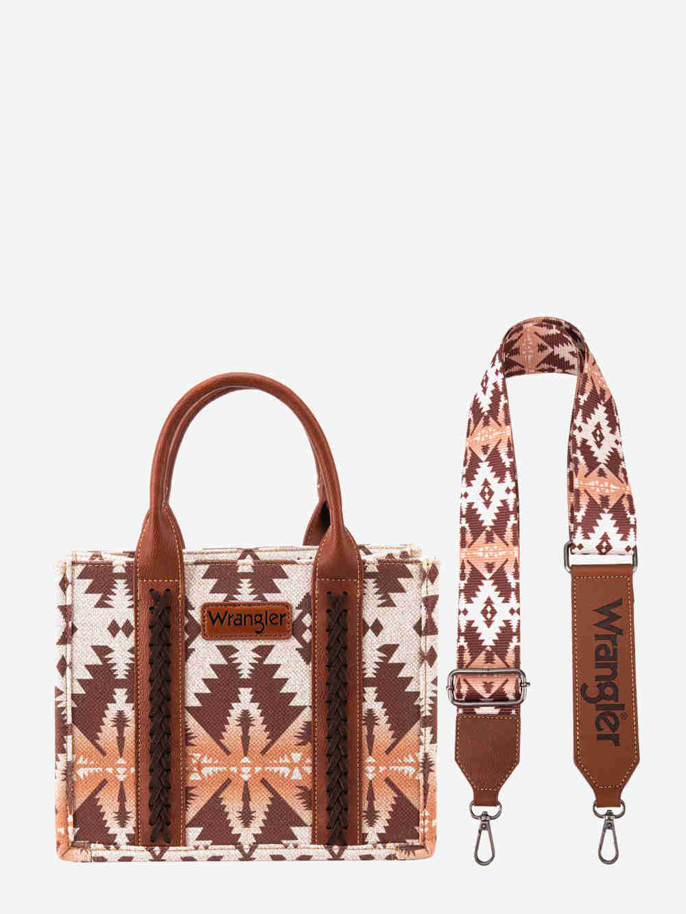 Wrangler Aztec Dual Sided Print Canvas Crossbody