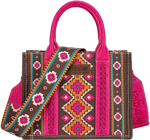 Wrangler Aztec Dual Sided Print Canvas Crossbody