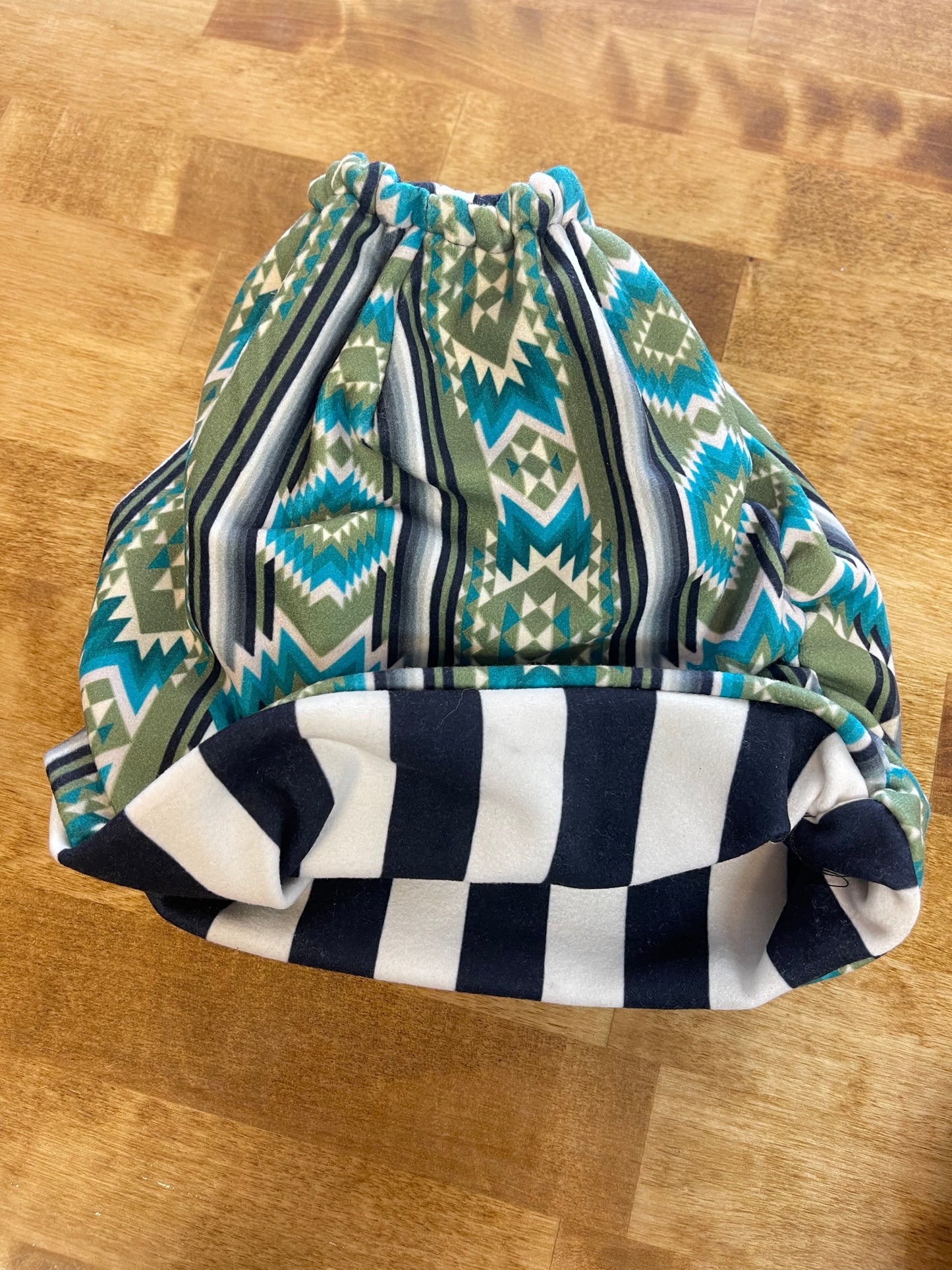 Crazy Train Reversible Ponytail Beanie