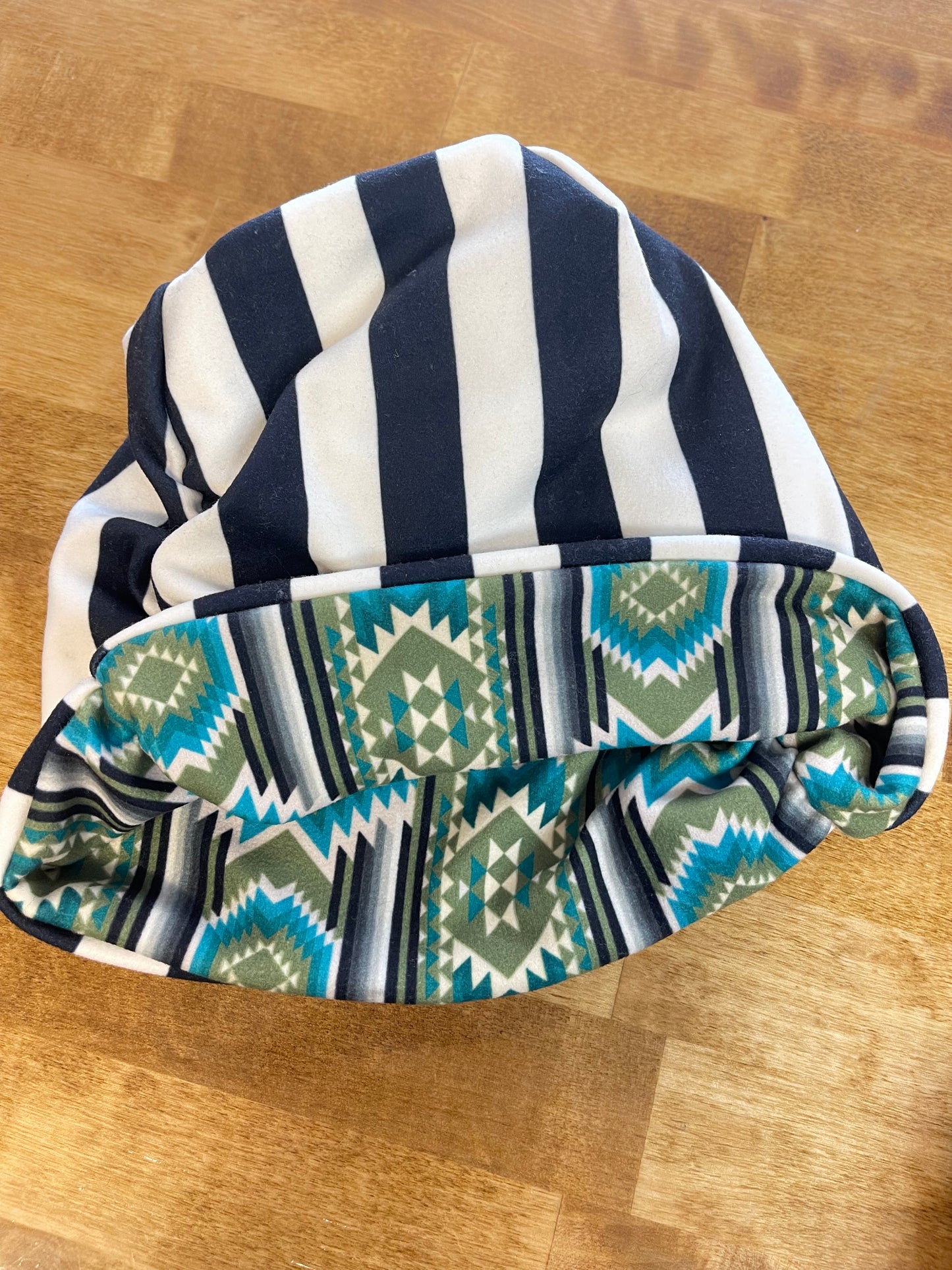 Crazy Train Reversible Ponytail Beanie