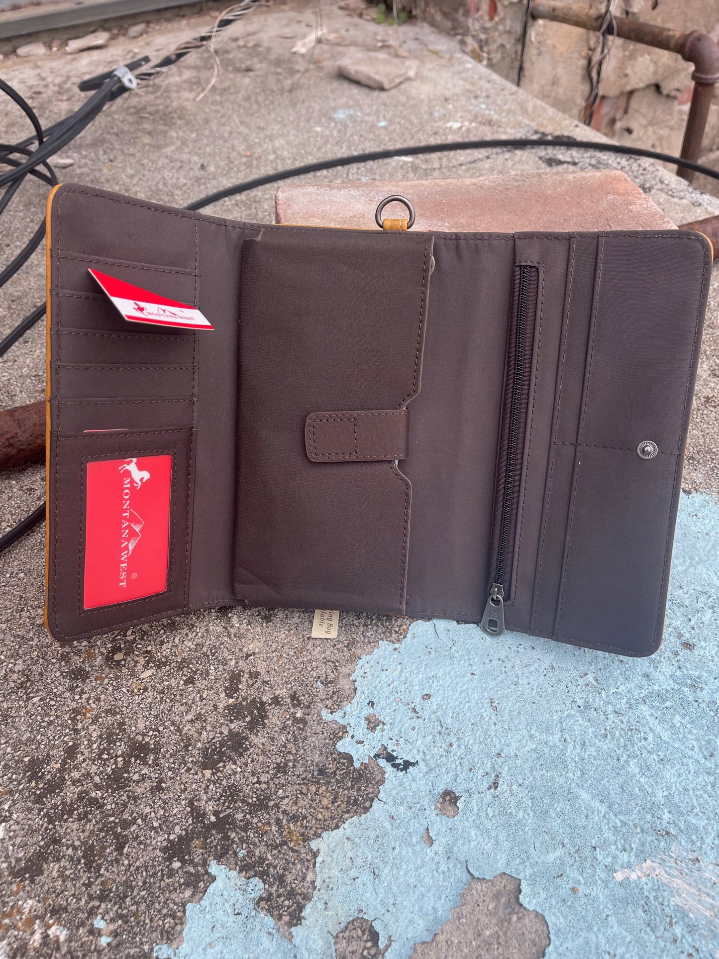Montana West Two-Tone Brown Wallet