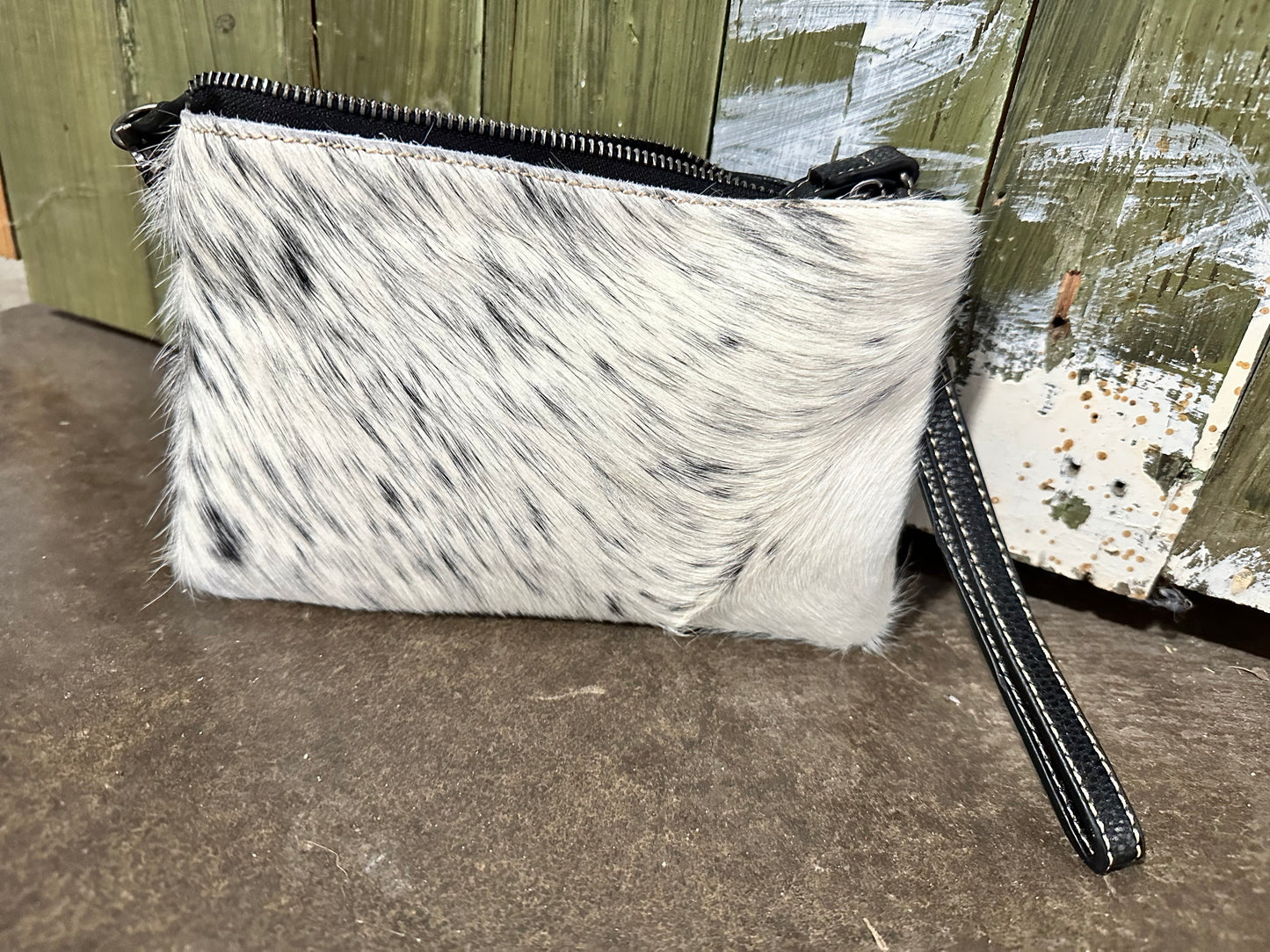 Montana West Long Hair on Hide Clutch
