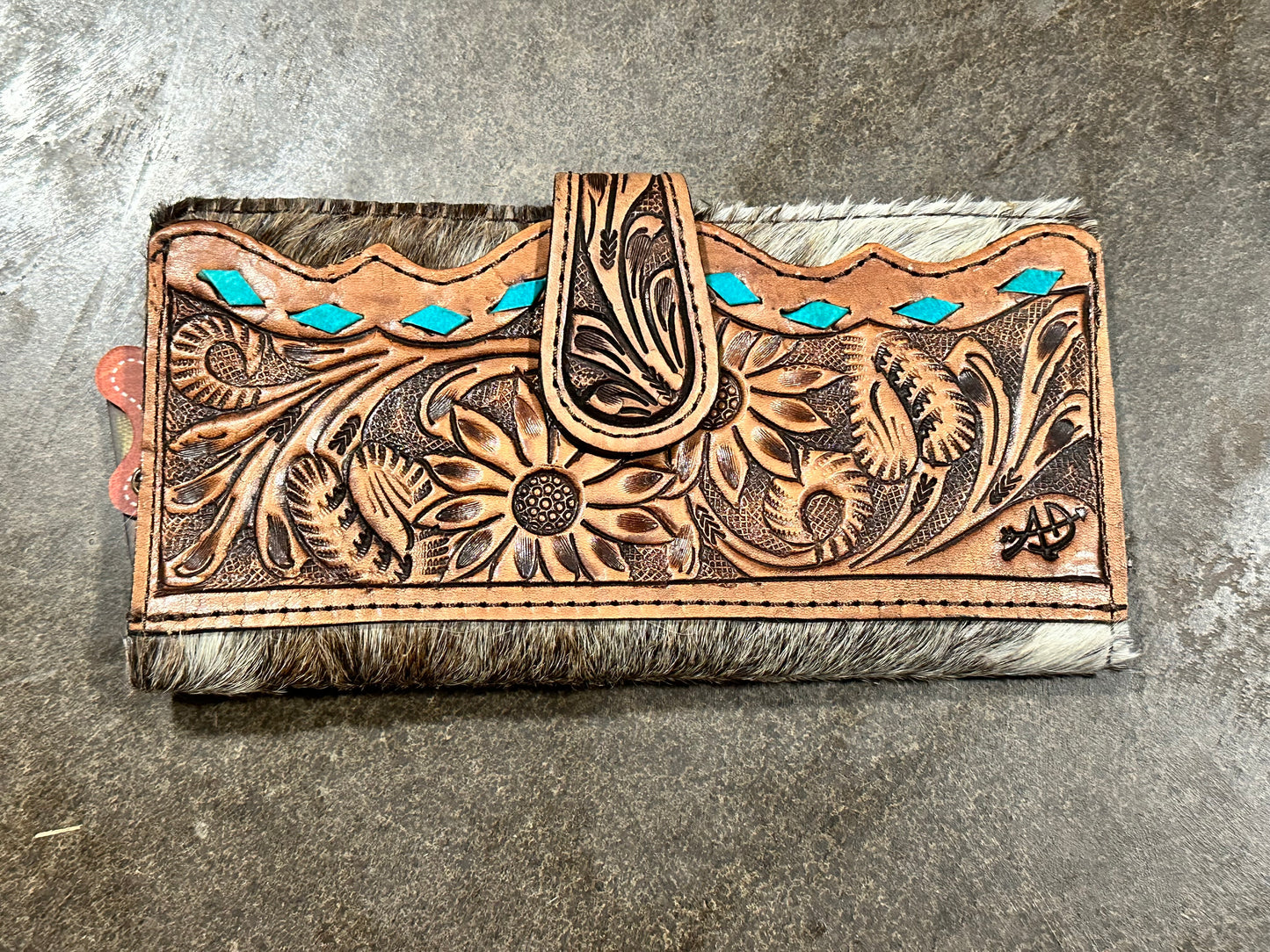 American Darling Hair on Hide Wallet ADBGA487BR