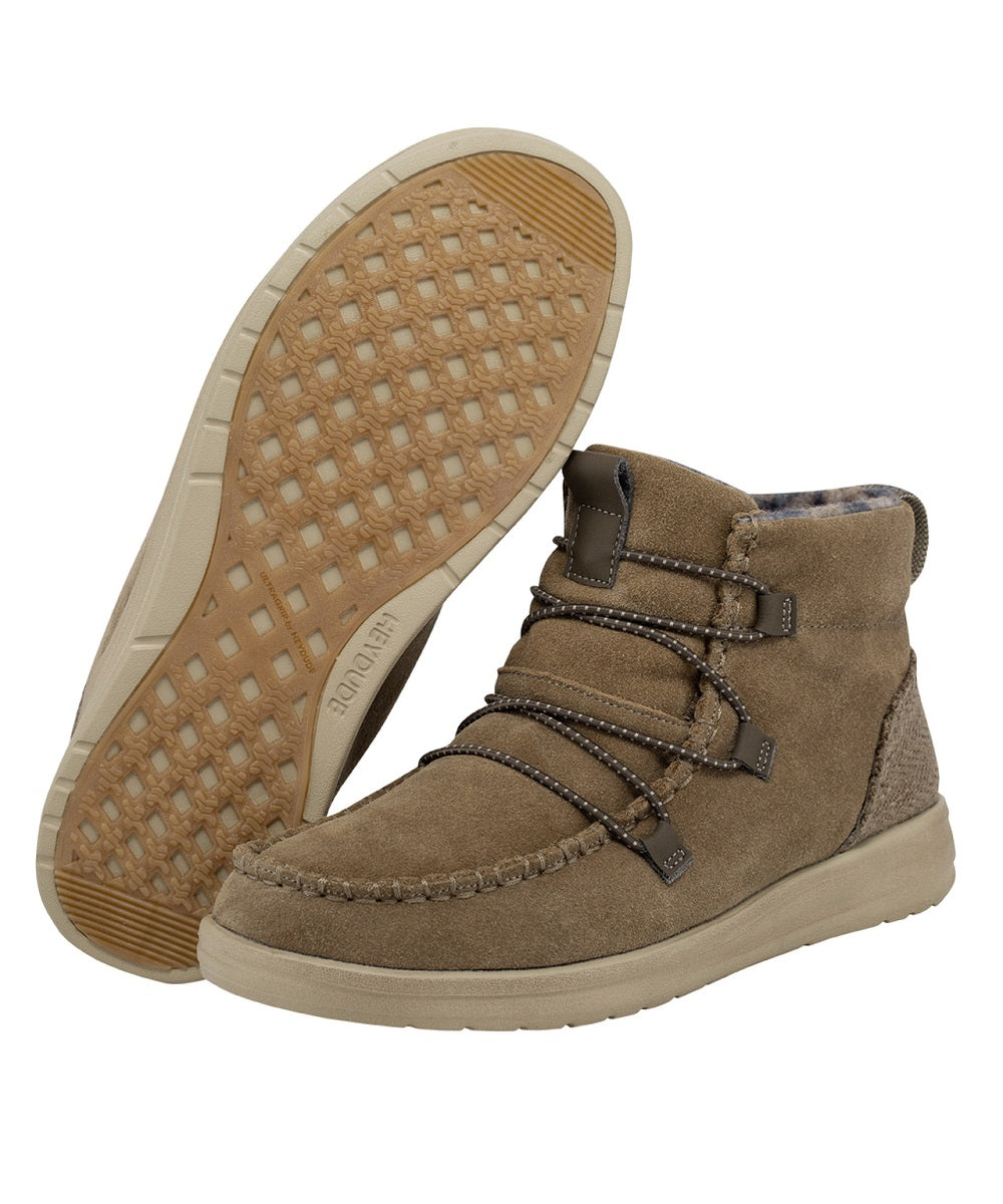 Hey Dude Eloise Suede Chestnut