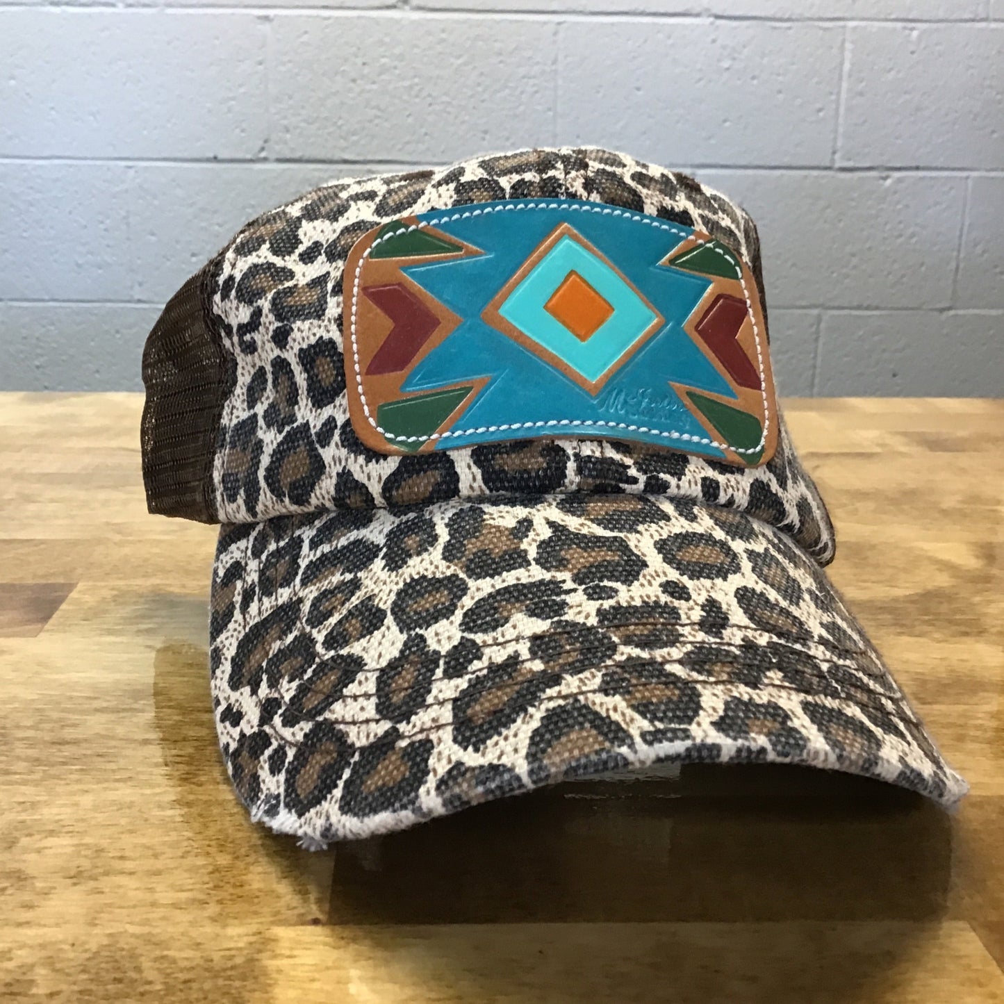 McIntire Leopard Low Crown Orange Turq Navajo