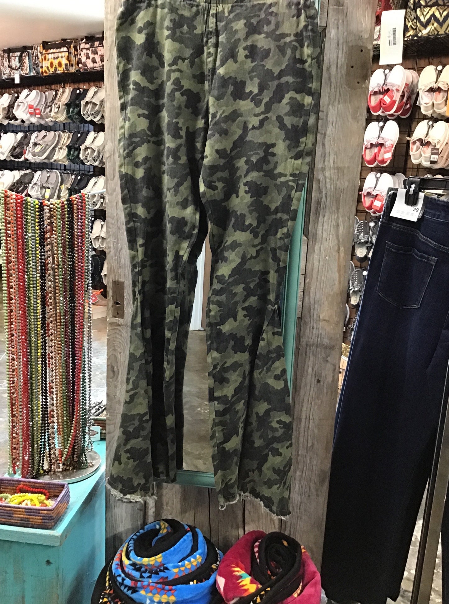 Lucky & Blessed Camo Bell-Bottoms