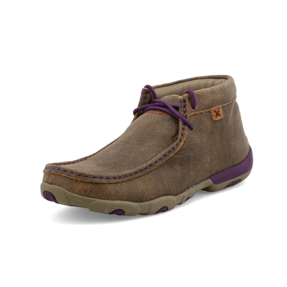 TWISTED X WOMEN’S CHUKKA DRIVING MOC BOMBER (PURPLE)-WDM0015