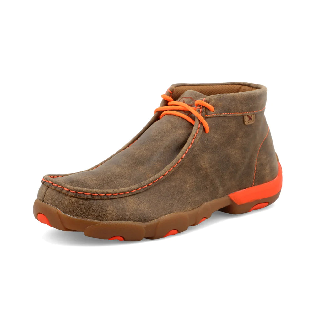 Twisted X Mens Neon Orange Chukka Shoes MDM0019