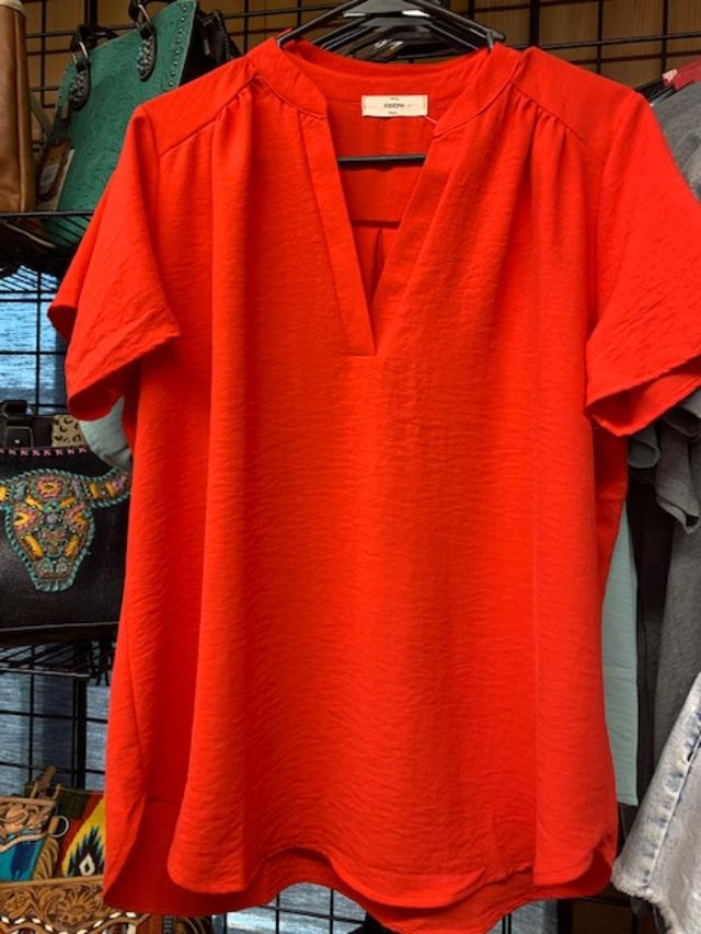 entro Red Blouse