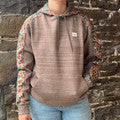 Canyon, Men’s Shitake Brown Hoody with Duke Camo Pattern on Hood and Taping Down Arms