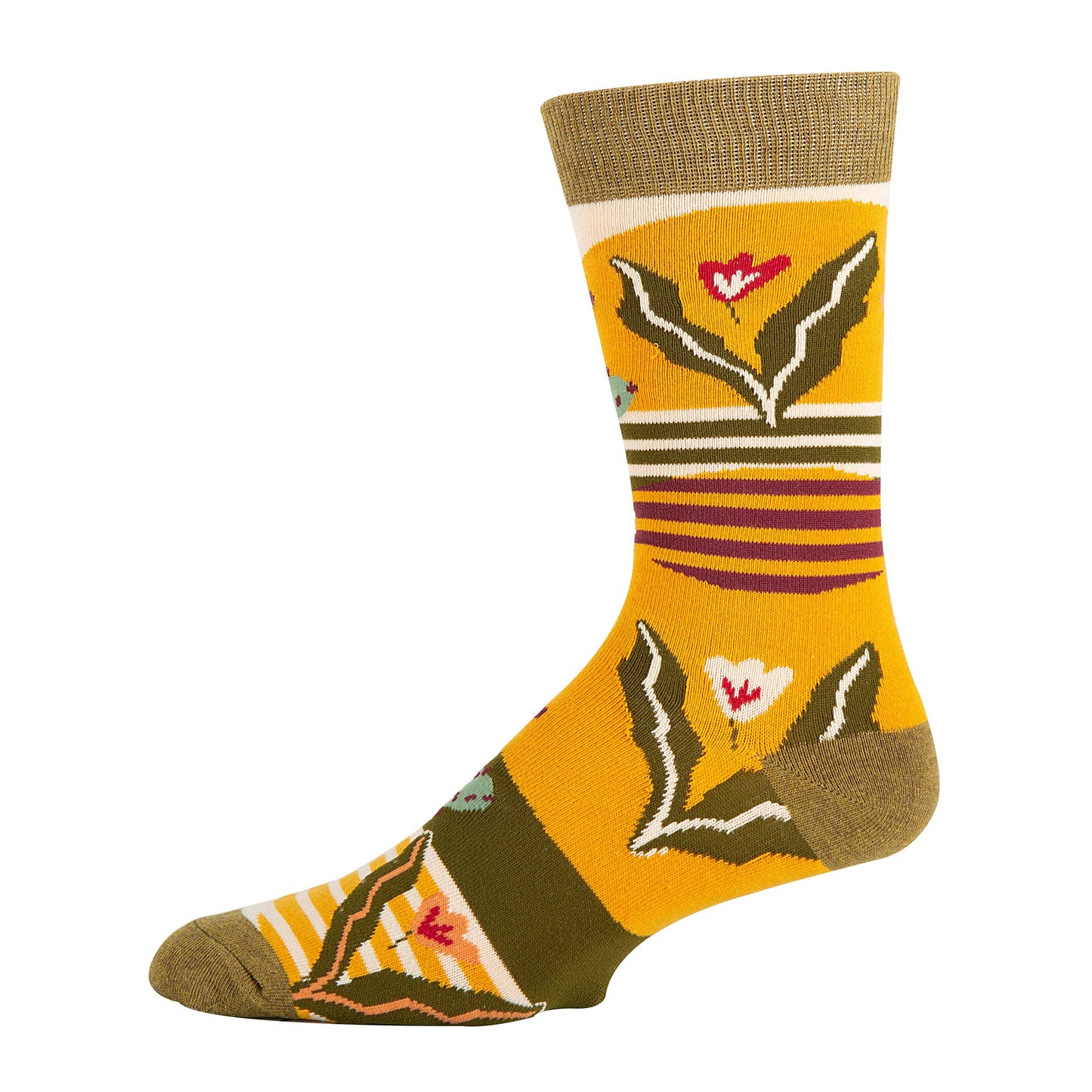 Sol De Cactus | Men's Premium Cotton Crew Dress Socks