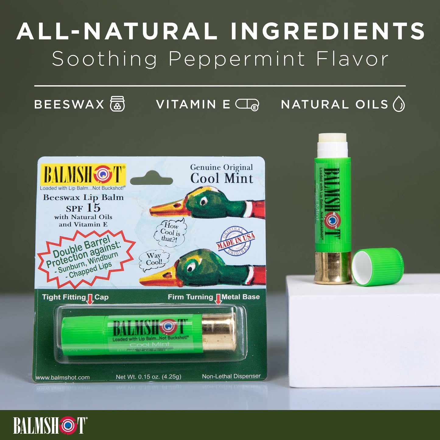 Cool Mint Camo Beeswax Lip Balm - 24 Pack
