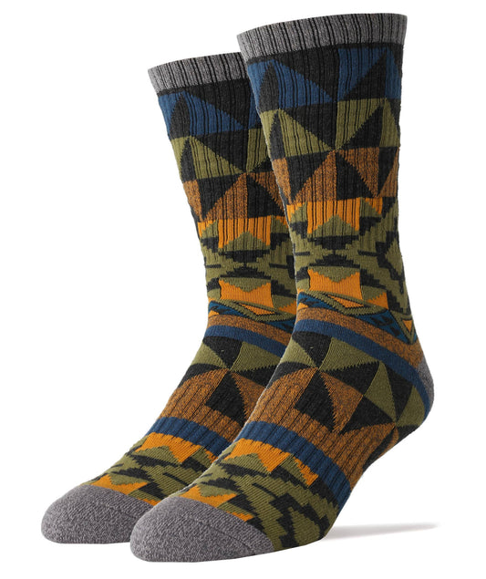 Autumn Night | Men's Premium Cotton Crew Athletic Socks